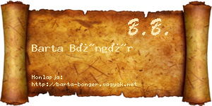 Barta Böngér névjegykártya